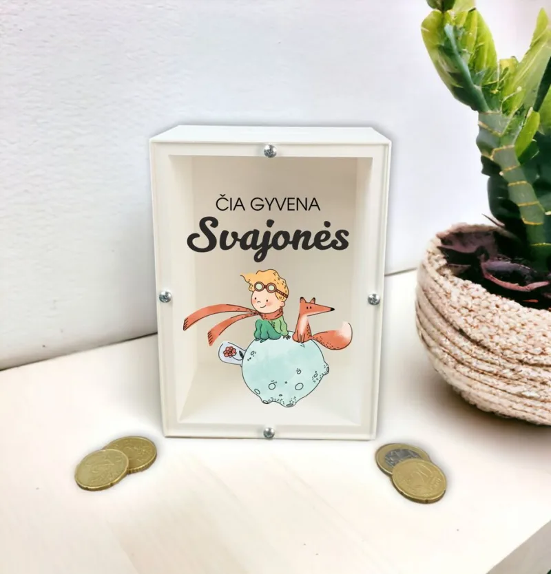 3D Taupyklė stačiakampė su mažuoju princu „Čia gyvena svajonės“