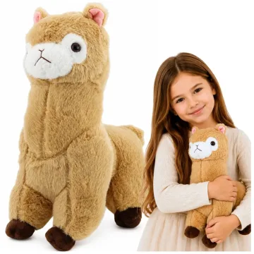 Pliušinė alpaka 38 cm,  kreminė spalva
