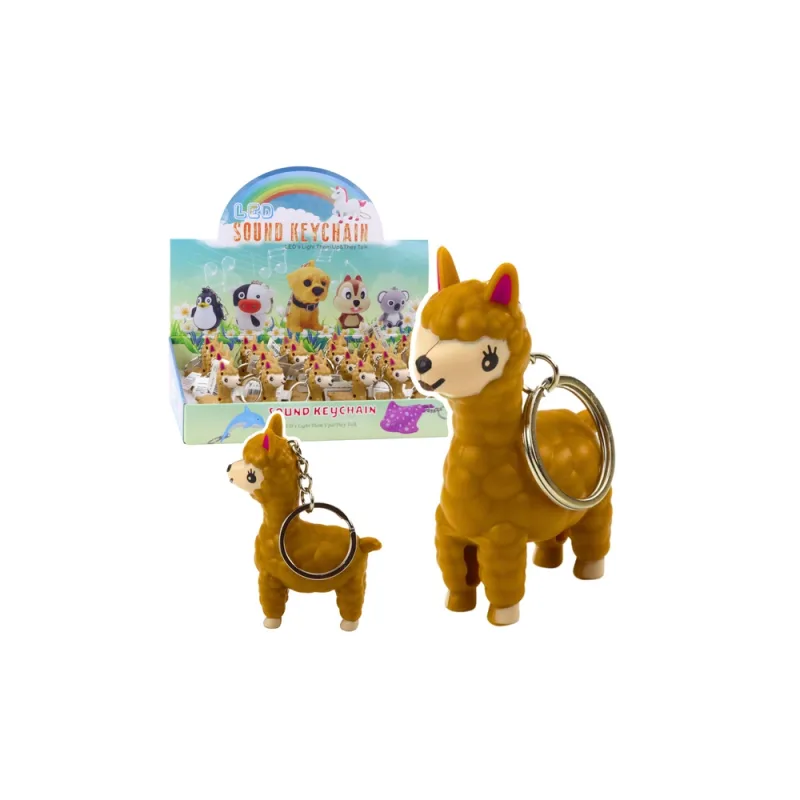Raktų pakabukas Kuprinė Lama Alpaca Žibintuvėlis LED garsai · 1