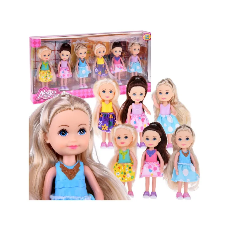 Mielos mini lėlytės žaidimui Lėlė 12 cm 6 vnt. ZA4755 · 1