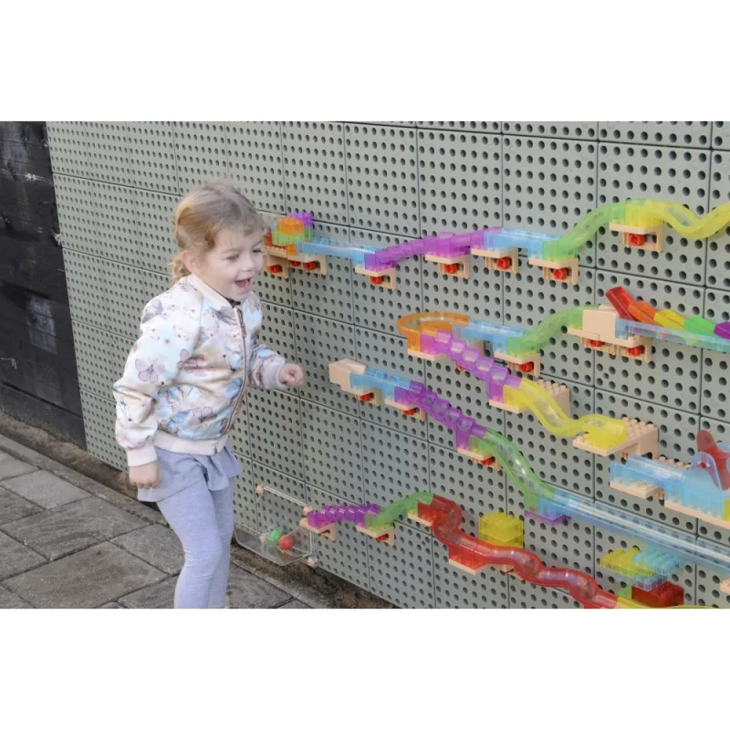 Konstruktoriaus rinkinys MASTERKIDZ Kamuoliukų takelis STEM lenta 120 el. · 1