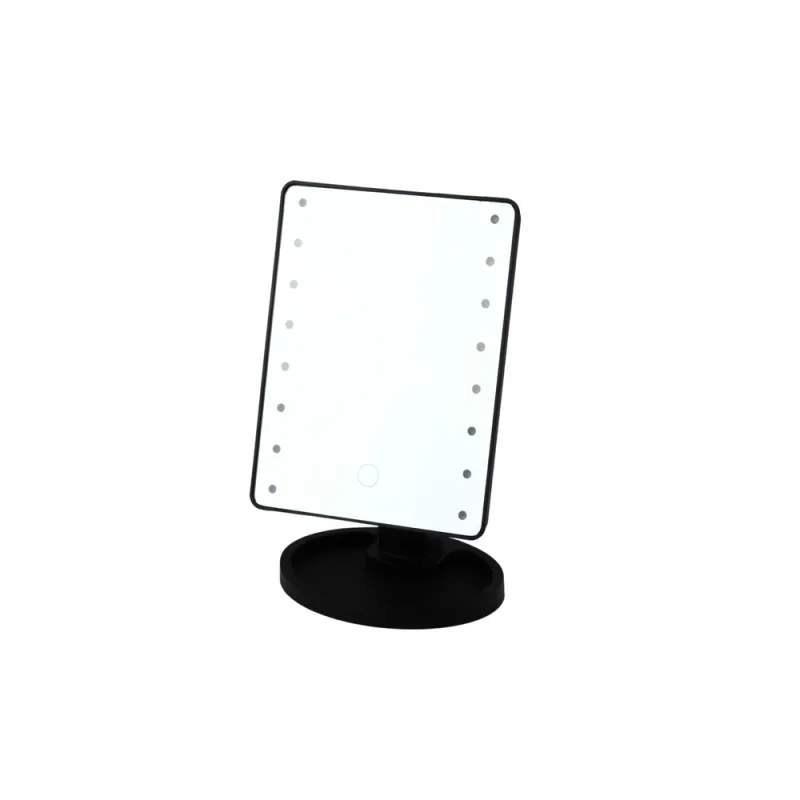 Kosmetinis veidrodis 16 LED su stovu Reguliuojamas juodas · 3