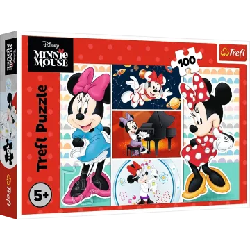 Dėlionė – 100 – Linksmoji Minnie – „Disney“ pelė Minnie – „Trefl“ 16517