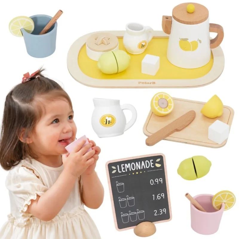 Medinis limonado rinkinys VIGA PolarB: ąsotis, padėklas, puodeliai, citrina, 21 el. · 1