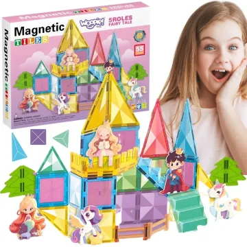 Magnetinis 3D konstruktorius WOOPIE Edukacinis pasakų pilies rinkinys 55el.