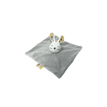 Antklodė - 93355 - MILUŚ - BUNNY - pilka su gėlėmis - dydis 25 cm