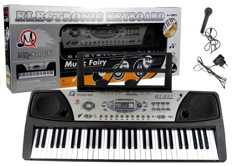Sintezatorius MQ-810 su MP3 ir mikrofonu, 61 klavišas · 1