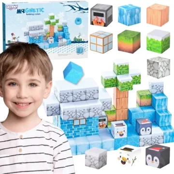 Magnetinis konstruktorius WOOPIE kubeliai Žiemos pasaulis, 66 vnt
