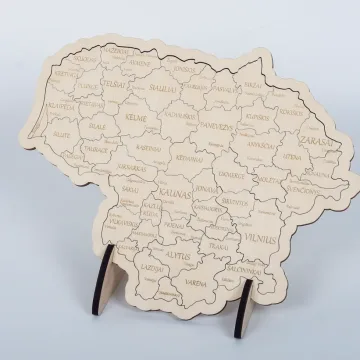 Lietuva - pastatoma medinė lavinamoji dėlionė