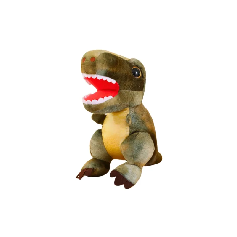 Pliušinis talismanas apkabinamas dinozauras su tekstūruota oda, žalias 32cm · 1