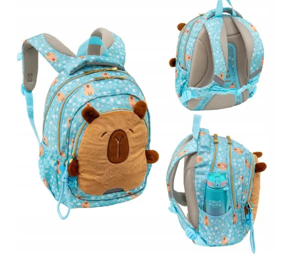 ASTRABAG Fluffy Capybara mokyklinė kuprinė mergaitėms · 1