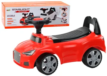 Stumdomas automobilis su atlošu QX-3396, klaksonas, dėtuvė, raudonas