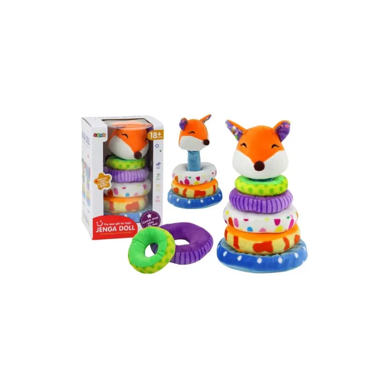 Pliušinė piramidinė lapė Edukacinis talismanas Spalvotas 27 cm · 1