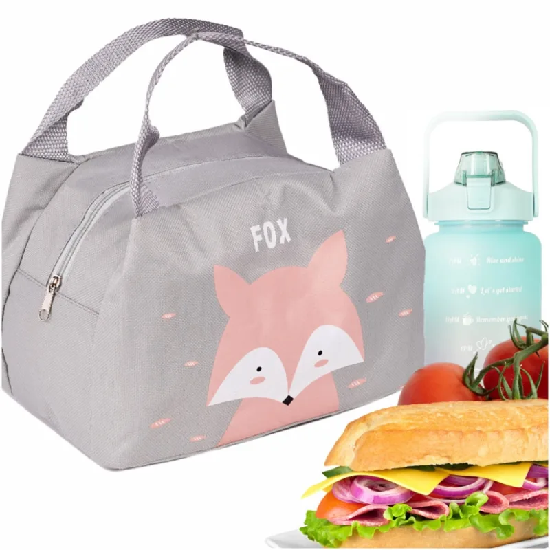 Termoizoliacinis pusryčių / pietų krepšelis Fox pink · 2