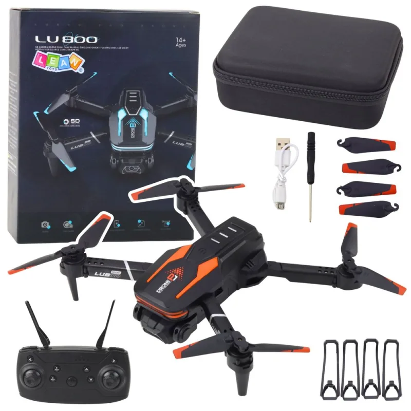 LU800 sulankstomas dronas su HD kamera, LED apšvietimu ir programėle · 1