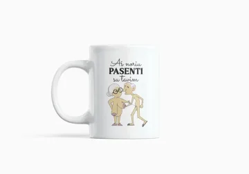 Standartinis puodelis „Aš noriu pasenti su tavim“