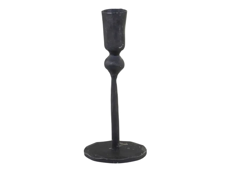 Sendinta žvakidė juoda — H18/D7.5 cm