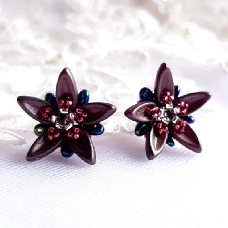 Auskarai „Chocolate Flowers“