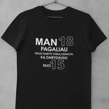 Moteriški marškinėliai „Man 18“