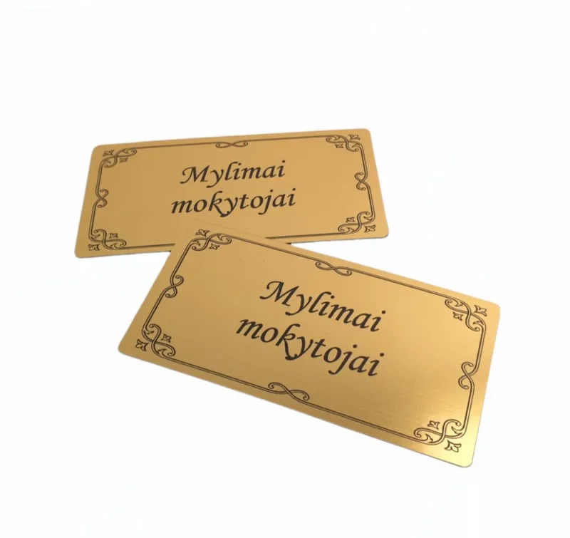 Aukso spalvos plokštelė „Mylimai mokytojai“