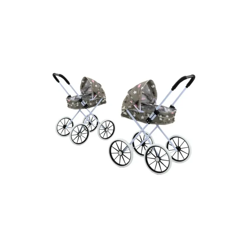 Sulankstomas didelių ratų vežimėlis lėlėms Stars Cloud Grey 60 cm · 1