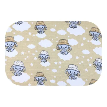 Sauskelnės - 29781 - TETRA PRINT - EGA - ELEPHANT in a HAT - BEIGIE - dydis 70x80 cm