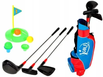 Didelis metalinis mini golfas vaikams su krepšiu