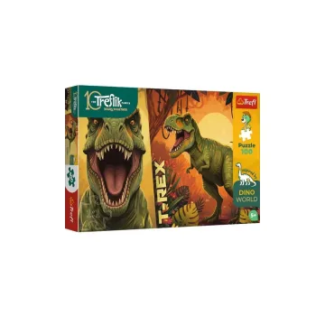 Dėlionė – 100 – T-Rex – Treflikų šeima – „Inspired By Dino World“ – Trefl 16578