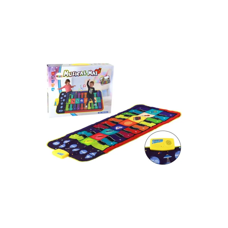 Muzikinis kilimėlis su pianino ir muzikos instrumentų motyvu · 1