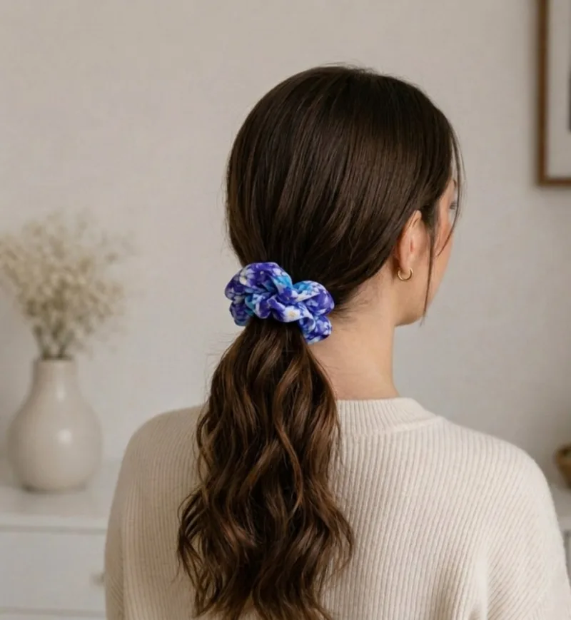 Plaukų gumytė - Violetinė flora