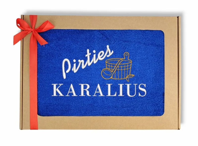 Siuvinėtas rankšluostis „Pirties karalius“