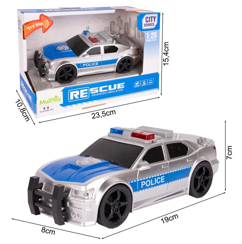Žaislinis Policijos automobilis su šviesa, garsu ir atidaroma bagažine · 3