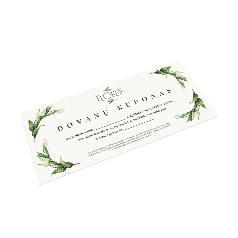 Dovanų kuponas „Florus“ prekėms — 100 €