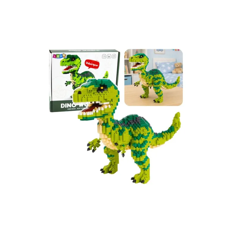 Konstruktorius Dinozauras Velociraptoras – 3D figūrėlė, 1457 el. · 1