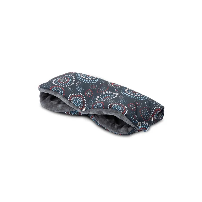 Vaikiško vežimėlio pirštinė/mova rankoms Sensillo Flisas, Black Rosettes · 1