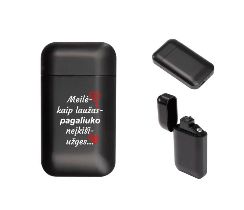 Pakraunamas USB žiebtuvėlis „Meilė - kaip laužas...“