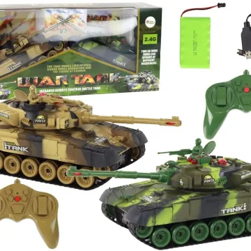 Nuotoliniu būdu valdomų kovinių tankų rinkinys, 2 vnt., 2,4 GHz