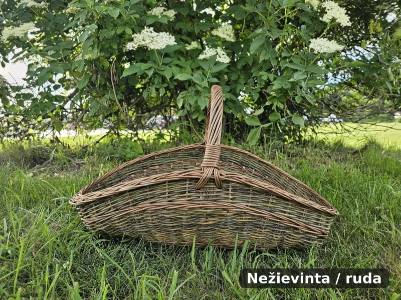 Didelė sodo pintinė iš nežievintų vytelių