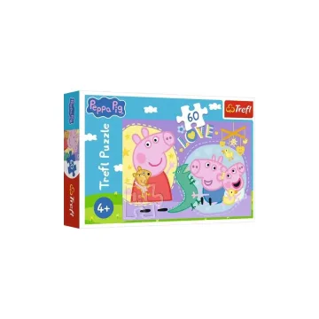 Dėlionė – 60 – Laiminga kiaulytė – Peppa – Trefl 17414
