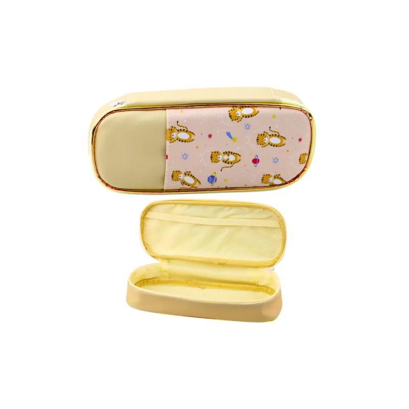 Space Tigers Kit Mokyklinis pieštukinis dėklas Beige 24cm · 1