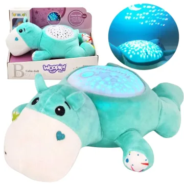 Minkštas žaislas projektorius 2-in-1 WOOPIE BABY Hippo