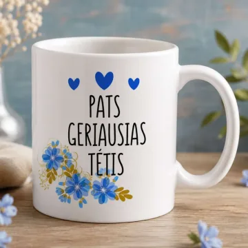Vardinis puodelis „Pats geriausias tėtis"