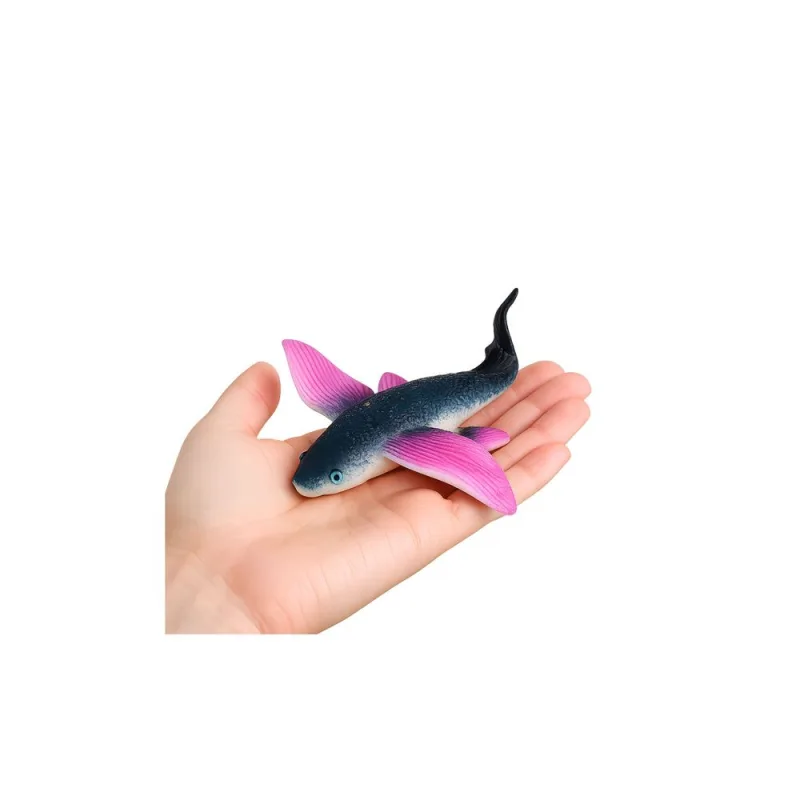 Guminė skraidančios žuvies figūrėlė, elastinga, realistiška vandenyno žuvis, 12 cm · 3