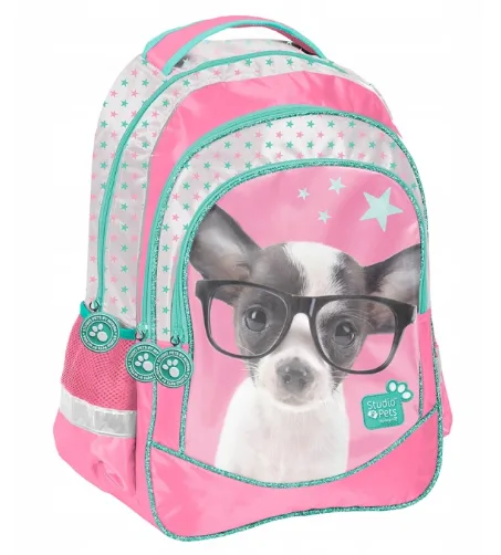 PASO Studio Pets mokyklinė kuprinė mergaitėms · 1