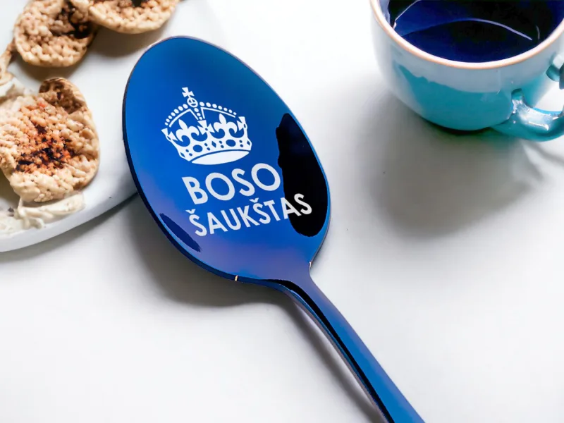 Dovana Bosui - šaukštelis su graviravimu - Boso šaukštas