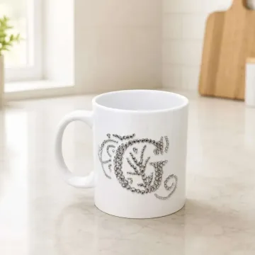 Personalizuotas puodelis su kristalų dekoru G