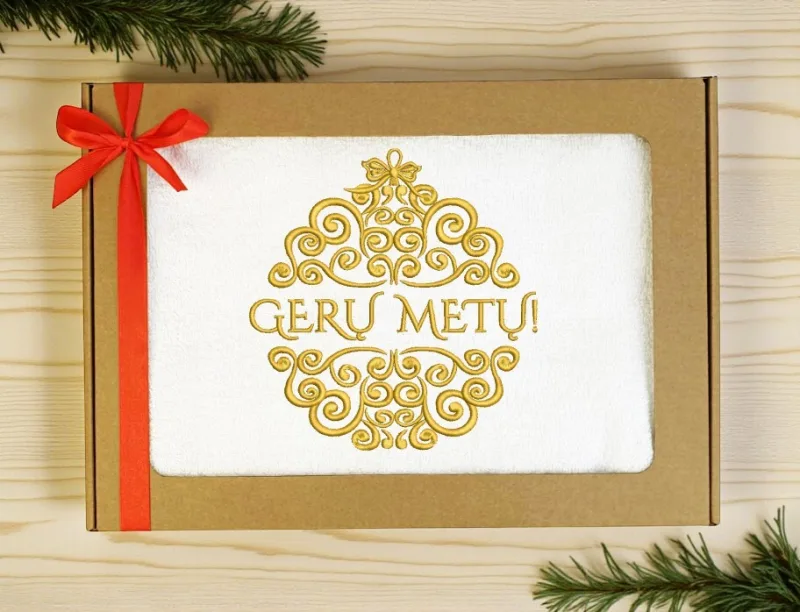 Siuvinėtas rankšluostis „Gerų metų“