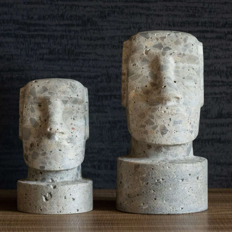 Velykų salos galva | Dense Gravel Stone | Tankus Žvirgždo akmuo