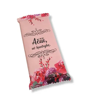 Šokoladas „Ačiū už kantrybę“