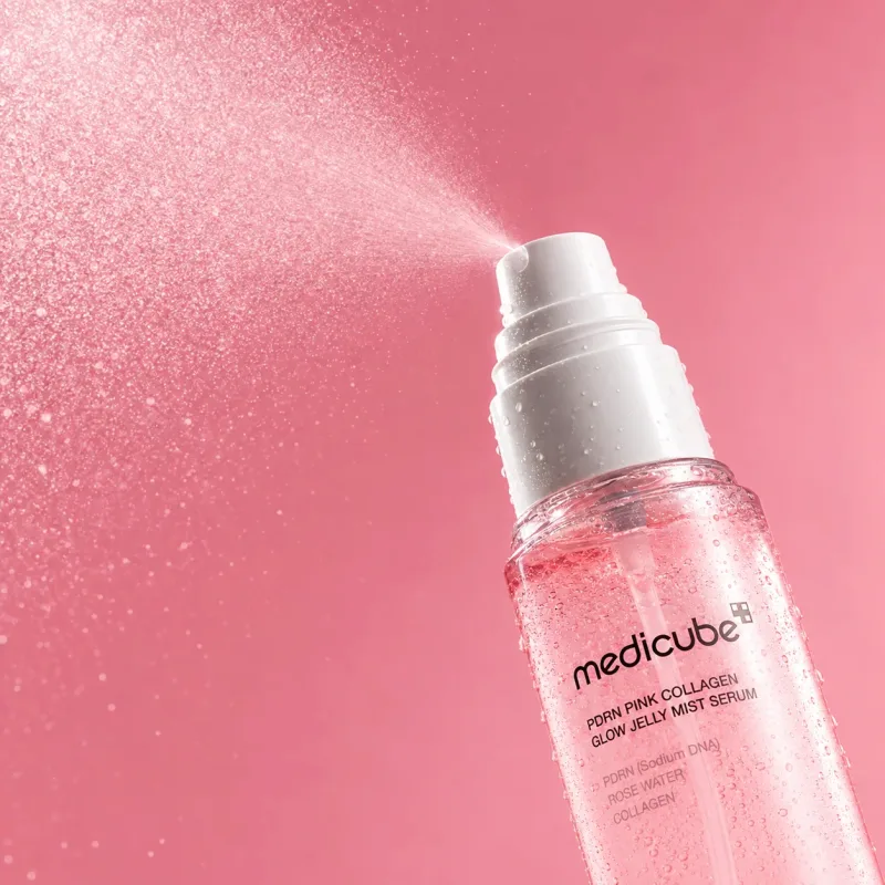 PDRN Pink Collagen Glow Jelly Mist Serum – purškiamas veido serumas su PDRN, 60 ml. · 3